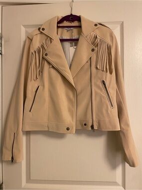 Fringe Moto Jacket - Ivory